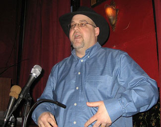 David Louis Edelman reading at the KGB Bar